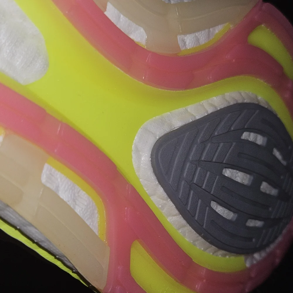 Adidas Ultraboost White and Neon Yellow Sneakers - Picture 11 of 13